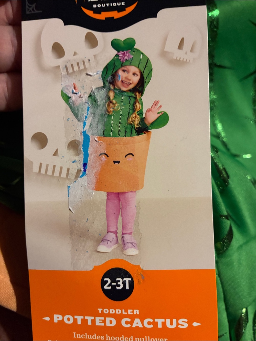 Toddler Potted Cactus Costume - Green
